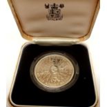 1980 Royal Mint silver proof crown of Elizabeth II, 1oz, silver Queen Mother, boxed. P&P Group 1 (£