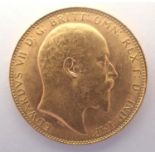 1909 sovereign of Edward VII. P&P Group 1 (£14+VAT for the first lot and £1+VAT for subsequent lots)