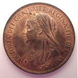 1901 copper halfpenny of Queen Victoria, final year. P&P Group 1 (£14+VAT for the first lot and £1+