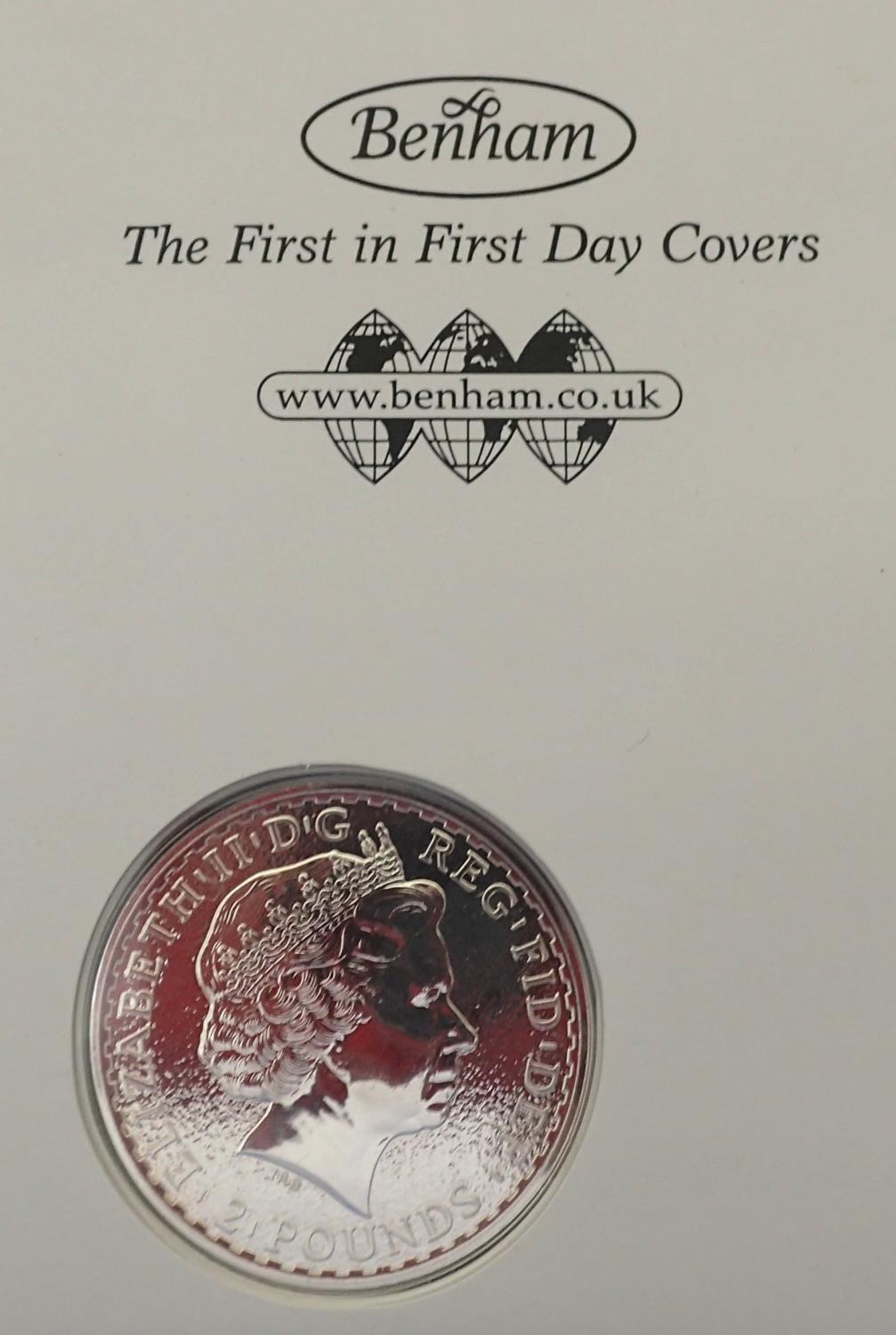 999 silver bullion round, 1oz Britannia 2015 commemorative coin cover. P&P Group 1 (£14+VAT for - Image 2 of 3