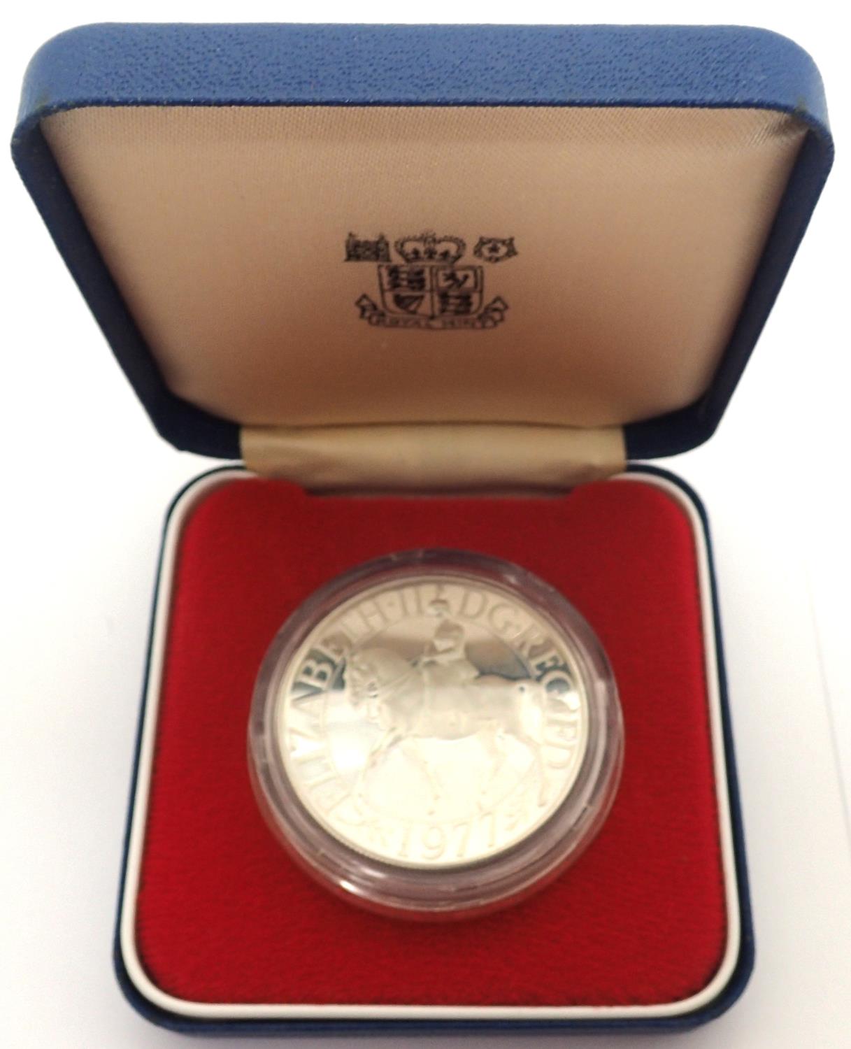 1977 Royal Mint silver proof crown of Elizabeth II, boxed. P&P Group 1 (£14+VAT for the first lot - Image 2 of 2