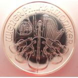 2015 999 silver bullion round, Wiener Philharmoniker, 1oz. P&P Group 1 (£14+VAT for the first lot