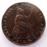 1856 copper farthing of Queen Victoria. P&P Group 1 (£14+VAT for the first lot and £1+VAT for