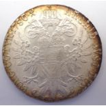 1780 silver restrike Austrian Thaler of Maria Theresa. P&P Group 1 (£14+VAT for the first lot and £