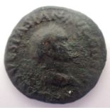 69AD Roman Bronze AE2 of Vespasian - Temple reverse with authority of Senate. P&P Group 1 (£14+VAT