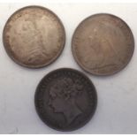 Three sixpences of Queen Victoria, young, Jubilee and widow head. P&P Group 1 (£14+VAT for the first