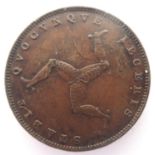 1839 copper farthing, Isle Of Man. P&P Group 1 (£14+VAT for the first lot and £1+VAT for