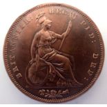 1853 copper penny of Queen Victoria. P&P Group 1 (£14+VAT for the first lot and £1+VAT for