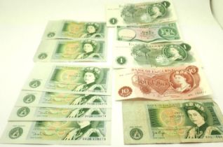 Mixed UK banknotes, mainly £1 notes. P&P Group 1 (£14+VAT for the first lot and £1+VAT for