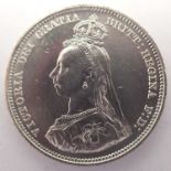 1887 silver shilling of Queen Victoria. P&P Group 1 (£14+VAT for the first lot and £1+VAT for