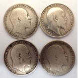 Four silver sixpences of Edward VII. P&P Group 1 (£14+VAT for the first lot and £1+VAT for