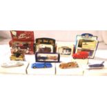 Twelve diecast vehicles, Lledo, Oxford etc, including land speed cars. P&P Group 2 (£18+VAT for