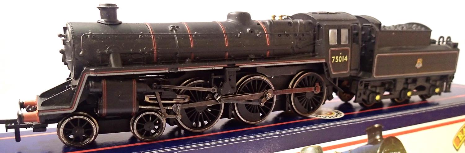 Bachmann Class 4, BR Black, 75014, Early Crest, in excellent condition, box for Green Knight