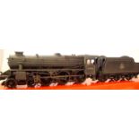 Hornby Class 5 renumber 44765, Black, Early Crest, weathered, fitted, double chimney, in excellent