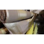 One roll of curtain material, total L: 20 metres. Not available for in-house P&P, contact Paul O'Hea