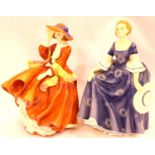 Royal Doulton Top O The Hill 2004 edition figurine and Hilary from The Pretty Ladies Collection,