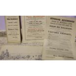 Auction flyers, drawings and ephemera in property sales early 1900s. P&P Group 1 (£14+VAT for the