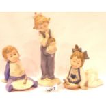 Three Nao infant figurines, largest H: 18 cm. No cracks, chips or visible restoration. P&P Group