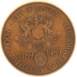 Royal Mint medal 800 years service, D: 63 mm. P&P Group 1 (£14+VAT for the first lot and £1+VAT