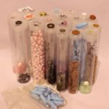 Twenty tubes of mixed buttons. Not available for in-house P&P, contact Paul O'Hea at Mailboxes on