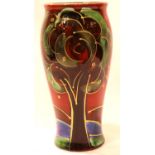 Anita Harris vase in the Art Deco Tree pattern, H: 18 cm. No cracks, chips or visible restoration.