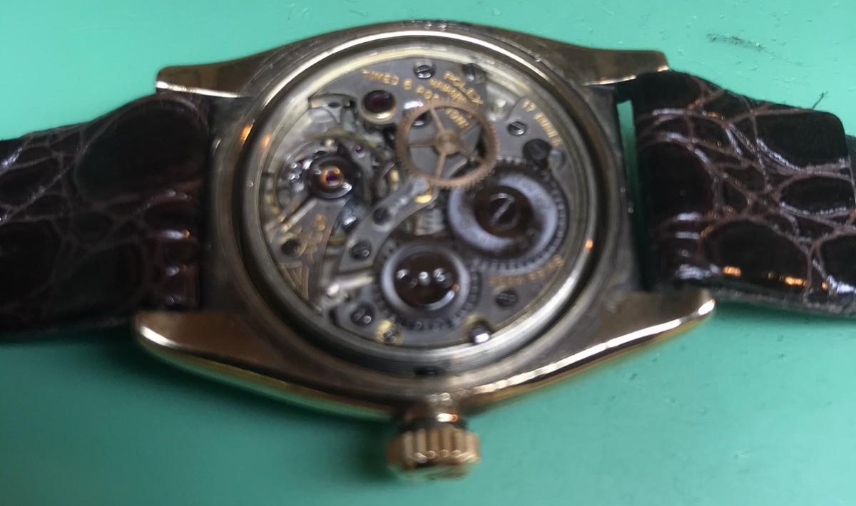Rolex; gents 9ct gold vintage gentlemans wristwatch. Model Rolex Oyster Royale, Viceroy. Recent - Image 6 of 7