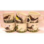 Six Portmeirion Bird mugs, H: 18 cm. P&P Group 2 (£18+VAT for the first lot and £3+VAT for