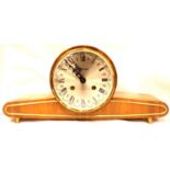 Kieninger chiming mantel clock in highly polished Maplewood case, L: 40 cm. Working at lotting. P&