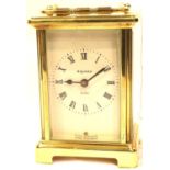 French brass eight day carriage clock by Bayard, working at lotting up. P&P Group 2 (£18+VAT for the