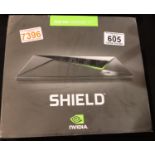 Nvidia shield boxed media streaming player, lacking remote, boxed. P&P Group 2 (£18+VAT for the