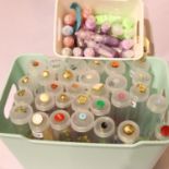 Quantity of mixed buttons and glass paint. P&P Group 3 (£25+VAT for the first lot and £5+VAT for