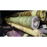 Three rolls of curtain material, total L: 33 metres. Not available for in-house P&P, contact Paul