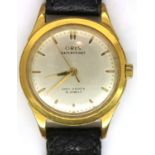 Oris; waterproof 15 jewels gents wristwatch, working at lotting. P&P Group 1 (£14+VAT for the