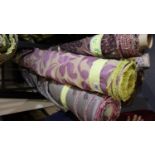 Three rolls of curtain material, total L: 55 metres. Not available for in-house P&P, contact Paul