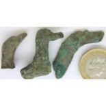 c300AD - Roman Bronze Figurine toys of Duck, Swan and Crocodile. P&P Group 1 (£14+VAT for the