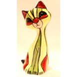 Lorna Bailey cat, H: 13 cm, no chips, cracks or visible restoration. P&P Group 1 (£14+VAT for the