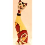 Lorna Bailey Art Deco cat, H: 19 cm. No cracks, chips or visible restoration. P&P Group 1 (£14+VAT