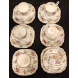 Royal Albert tea set in the Petit Point pattern, seconds quality (17 pieces). Not available for in-