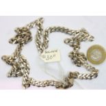 925 silver neck chain, L: 76 cm, 42g. P&P Group 1 (£14+VAT for the first lot and £1+VAT for