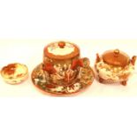 Miniature Japanese Satsuma decorated ceramics (4), largest H: 7 cm. P&P Group 2 (£18+VAT for the