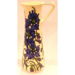 Moorcroft jug in the Delphinium pattern, H: 25 cm. No cracks, chips or visible restoration. P&P