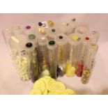 Twenty tubes of mixed buttons. Not available for in-house P&P, contact Paul O'Hea at Mailboxes on