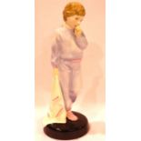 Royal Doulton Collectors Club figurine, Sleepy Darling HN 2953, H: 18 cm. No cracks, chips or