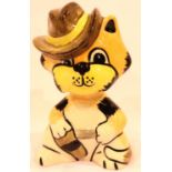 Lorna Bailey cat, The Duke, H: 12 cm. No cracks, chips or visible restoration. P&P Group 1 (£14+