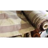 One roll of curtain material, total L: 20 metres. Not available for in-house P&P, contact Paul O'Hea