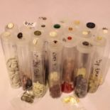 Twenty tubes of mixed buttons. Not available for in-house P&P, contact Paul O'Hea at Mailboxes on