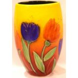 Anita Harris vase in the Tulip pattern, H: 19 cm. No cracks, chips or visible restoration. P&P Group