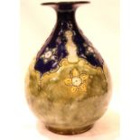 Royal Doulton glazed stoneware bulbous vase, H: 24 cm. Repaired chip to rim. P&P Group 3 (£25+VAT