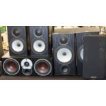 Monitor Audio surround system of five speakers; two Bronze BX2, two Bronze BX1 and Dali-Zensor-