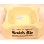 Royal Doulton William Youngers ceramic squat ashtray, 10 x 10 cm. P&P Group 1 (£14+VAT for the first